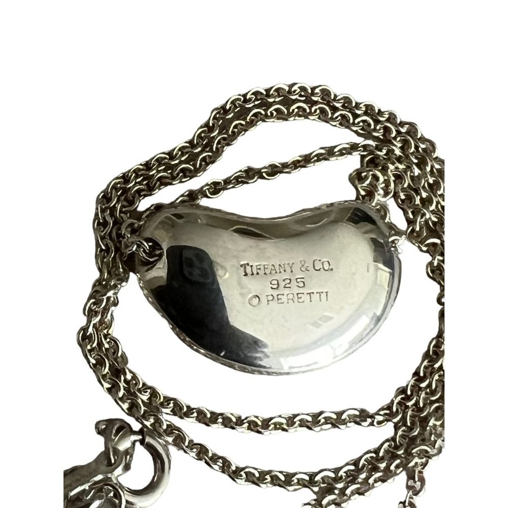 TIFFANY & CO Sterling Grande Bean Necklace 1158 - Picture 5 of 7